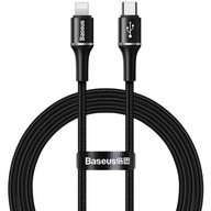 Kábel 1m Baseus HALO USB-C Lightning BRAID 3A 18W