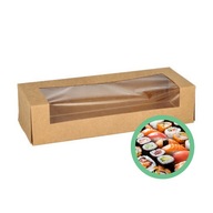 PAPIEROVÉ BALENIE SUSHI COOKIE BOX S OKIENKOM 19x7 cm 25 ks