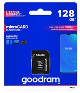 GoodRam 128 GB cl 10 UHS I MicroSD karta + adaptér