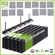 40x Plastový obrubník 45 HRANICA 1 meter + 120 kotiev