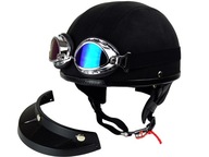 Prilba retro chopper prilba GOGGLES LEATHER PEOPLE M