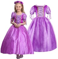 RAPUNZEL ŠATY KOSTÝM ZAPOJENÉ PRINCEZNÉ PROMOVÝ OUTFIT 134/140