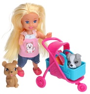 Mini kočík bábika a pes 0757