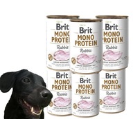 BRIT MONO Protein Rabbit Mokré krmivo Králik 6x400g