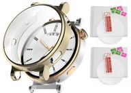 2x tvrdené sklo 9H + silikónové puzdro 2v1 pre Huawei Watch GT 4 41mm