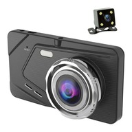 2 šošovky Dash Cam Auto DVR kamera Dashcam 4 palcové