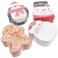 4ks Christmas Favor Box Santa Cookie Jar