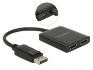 Video splitter DisplayPort 1.2 -> 2x HDMI 4K zapnuté