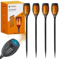 4x lampa SOLAR TORCH LED záhradné lampy s plameňom