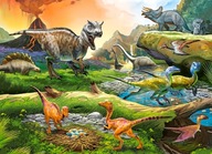 PUZZLE DINOSAURS 6+ 100 EL KOLEČKO