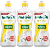 LUDWIK Lemon Bio Tekutý prostriedok na riad 3x 900g