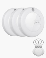 Sada 3x MiTag AirTag Bluetooth Locator + 3x Biela kľúčenka