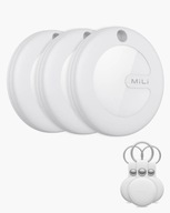 Sada 3x MiTag AirTag Bluetooth Locator + biele puzdro