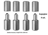 sústružený záves s guľou fi 30x100 mm - 4 ks