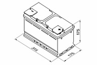 BOSCH BATÉRIA 12V 80AH 740A S4 P + 1 315X175X175 B13 STARTER