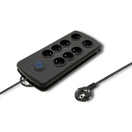 QOLTEC POWER STRIP / 8 ZÁSUVEK / 2,5 M ČIERNA