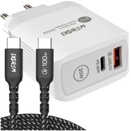 NAPÁJACÍ ZDROJ RÝCHLONABÍJAČKY + VÝKONNÝ 100W USB KÁBEL