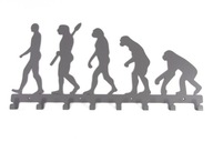 Vešiak na šaty s grafikou, kľúč EVOLUTION OF DARWIN