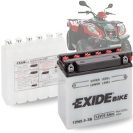 Štvorkolka 5Ah EXIDE 12N5-3B ATV pre motocykel Odolný Odolný