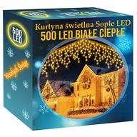 ICILS 500 LED LAMPY TEPLÉ BIELY 23m GIRLAND Vianočný svetelný záves