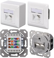 DIGITUS Sieťová zásuvka RJ45 STP CAT.6 pre povrchovú montáž