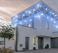 ZÁCLONA 300 LED MODRÝ PEVNÝ BLESK 14,5M LAMPY