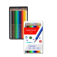 Pastelky Caran d'Ache Swisscolor Aquarelle, 12 farieb