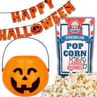 HALLOWEEN sada POPCORN PREMIUM obilná dekorácia TEKVICA Garland 200cm