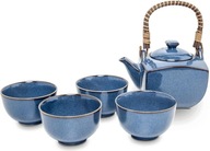 Japonský modrý porcelánový čajový set