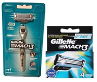 Nože Gillette Mach 3 čepeľ 5 ks + žiletka - Krabička - Ako darček