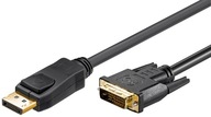 Kábel Display Port DP - DVI-D (24 pin) čierny 1m