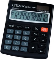 Veľká kancelárska kalkulačka CITIZEN SDC-812NR, čierna