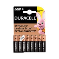 Duracell AAA alkalická batéria (R3) 8 ks.