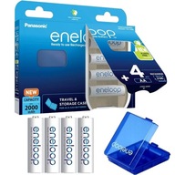 4x JAPONSKÉ PANASONIC ENELOOP AA BATÉRIE 2000mAh NiMH + BOX kontajner