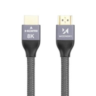 Wozinsky HDMI 2.1 kábel 8K 60 Hz 48 Gbps / 4K 120 Hz / 2K 144 Hz 1m strieborný