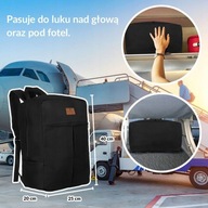 Cestovný batoh Ľahká príručná batožina Unisex Taška do lietadla Čierna Pe