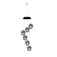 Wind Chime Solar Paw Print Wind Chimes Outdoor Ind