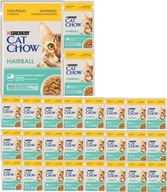 Purina Cat Chow Hairball s kuracou omáčkou 26x85g