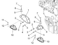 Originálny držiak motora Manitou 242496