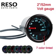 RESO - Univerzálny 2" 52mm 7-farebný LED voltmeter