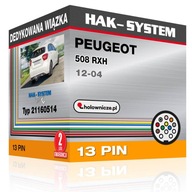 Špeciálny zväzok PEUGEOT 508 RXH + 13-pin