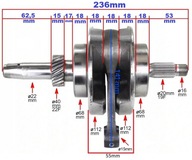 KPL. VÝKON Kľukového hriadeľa Quad Bashan 200/250 ccm