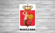 Magnetická nálepka na taxi Varšava morská panna