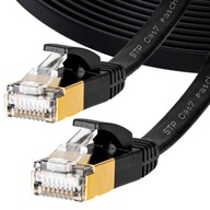 LAN ETHERNETOVÝ KÁBEL PLOCHÝ KÁBEL skrútený pár SFTP RJ45 CAT7 VAYOX 25M