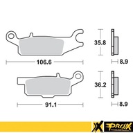 PROX BRZDOVÉ DESTIČKY KH445 YAMAHA YFM 550 GRIZZLY '11-14