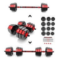 Nastaviteľné činky Kondičný cvik SET 2x10kg + BAR 20kg HMS