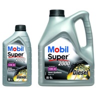 MOBIL 10W40 SUPER 2000 DIESEL OLEJ 4L + 1L = 5L