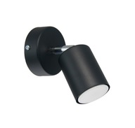 Nástenné bodové stropné svietidlo, halogénové svietidlo GU10, pohyblivá LED, čierna