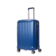 Modrý nastaviteľný cestovný kufor na kolieskach s TSA zámkom 73-86 L