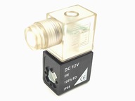 Solenoidová cievka 12V DC 9mm 5W s VDC zástrčkou